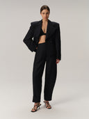 Selda Pants Linen&Wool Ocean