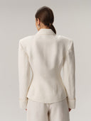 Charlotte Blazer Linen&Wool Creme