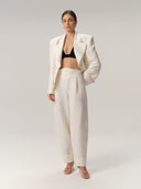 Selda Pants Linen&Wool Creme