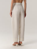 Selda Pants Linen&Wool Creme
